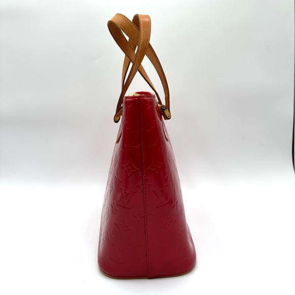 Authentic Louis Vuitton Red Houston Vernis Leather Tote Bag - Picture 4 of 16
